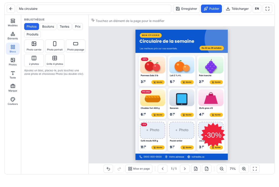 Panneau Blocs