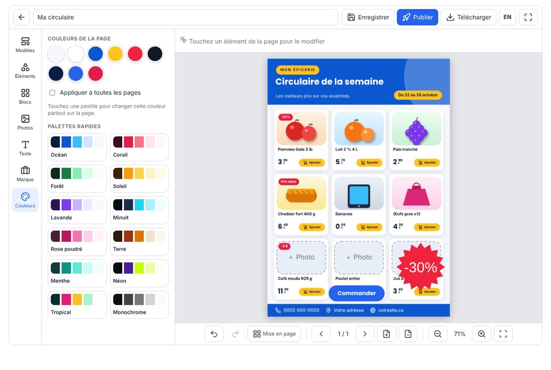 Panneau Couleurs